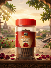 God Gift Rose Dhoop Stick 100gm - Jar pack