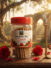 GOD GIFT SACHCHE SAI GULAB DHOOP STICKS 75G - JAR PACK