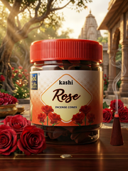 GOD GIFT ROSE DHOOP CONES 200G - JAR PACK