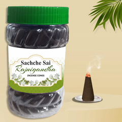 Sachche Sai Rajnigandha Dhoop Cones 100g– Jar Pack