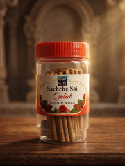 GOD GIFT SACHCHE SAI GULAB DHOOP STICKS 75G - JAR PACK