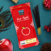 Premium Zipper Pouch Agarbatti - Red Apple