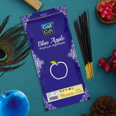 Premium Zipper Pouch Agarbatti - Blue Apple