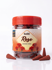 GOD GIFT ROSE DHOOP CONES 200G - JAR PACK