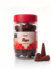 God Gift Rose Dhoop Cones 120g – Jar Pack