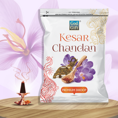 Premium Zipper Pouch Dhoop - Kesar Chandan