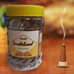 God Gift Sandalwood Dhoop Cones 130g – Jar Pack