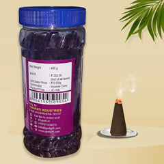 God Gift  Lavender Dhoop Cones 400g – Jar Pack
