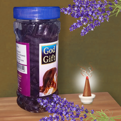 God Gift  Lavender Dhoop Cones 400g – Jar Pack