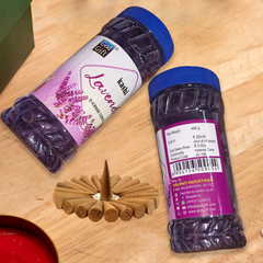 God Gift  Lavender Dhoop Cones 400g – Jar Pack