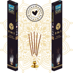 God Gift 3in1 Jumbo Agarbatti Box-Premium Insense Sticks