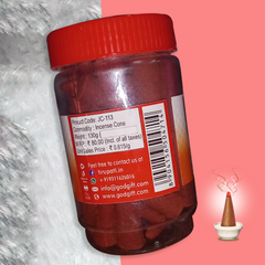 God Gift Rose Dhoop Cones 130g – Jar Pack
