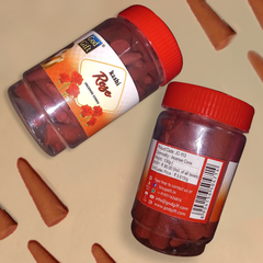 God Gift Rose Dhoop Cones 130g – Jar Pack