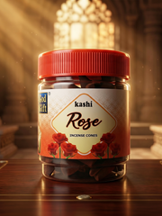 GOD GIFT ROSE DHOOP CONES 200G - JAR PACK
