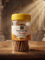 GOD GIFT SACHCHE SAI CHANDAN DHOOP STICKS 75G - JAR PACK