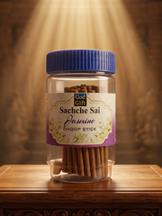 GOD GIFT SACHCHE SAI JASMINE DHOOP STICKS 75G - JAR PACK