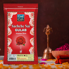 Sachche Sai Premium Zipper Pouch Agarbatti - Gulab