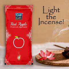 Premium Zipper Pouch Agarbatti - Red Apple