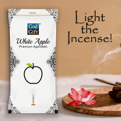 Premium Zipper Pouch Agarbatti - White Apple