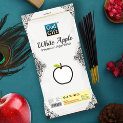 Premium Zipper Pouch Agarbatti - White Apple