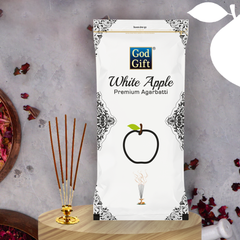 Premium Zipper Pouch Agarbatti - White Apple