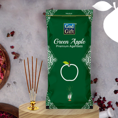 Premium Zipper Pouch Agarbatti - Green Apple
