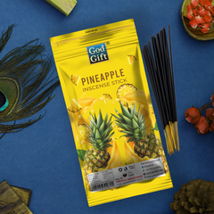 Premium Zipper Pouch Agarbatti - Pineapple