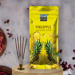 Premium Zipper Pouch Agarbatti - Pineapple