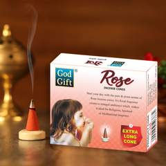 God Gift Dhoop Cone - Rose