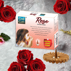 God Gift Dhoop Cone - Rose