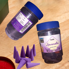 God Gift Lavender Dhoop Cones 130g – Jar Pack