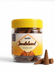 GOD GIFT SANDALWOOD DHOOP CONES 200G - JAR PACK